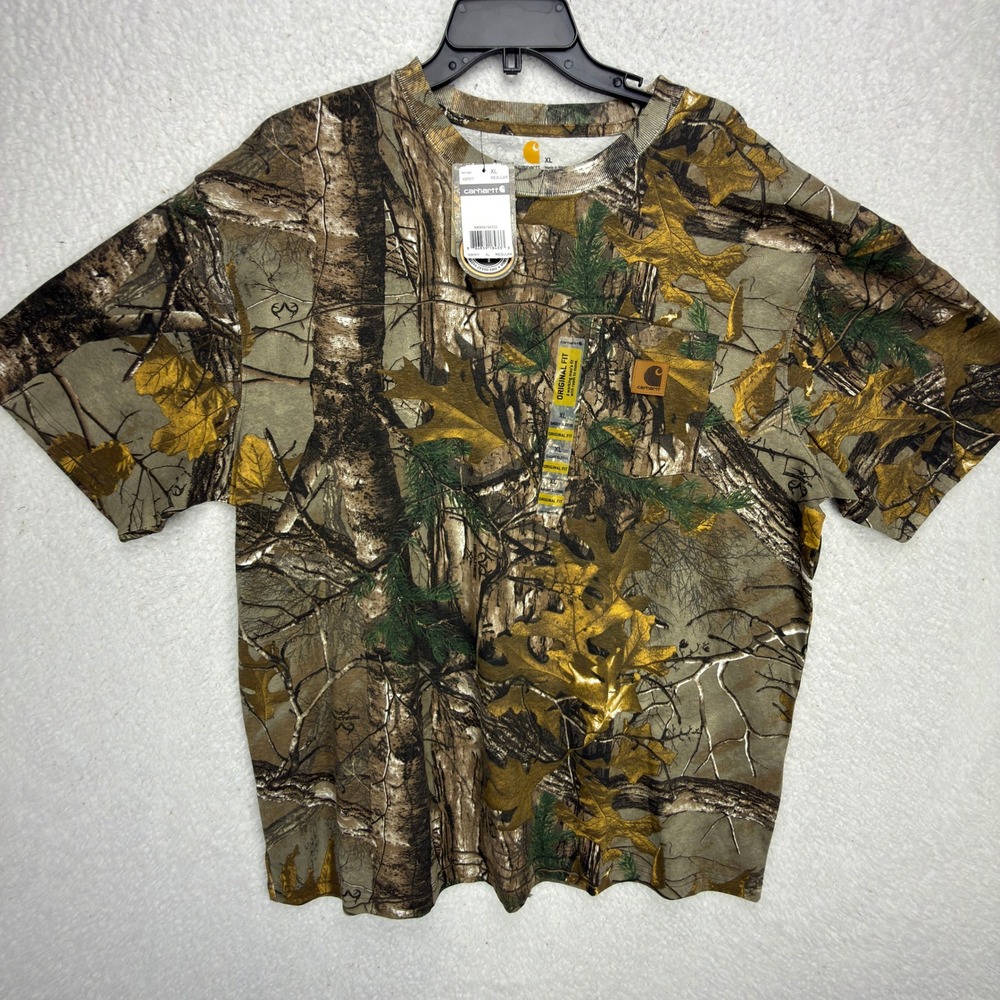 Carhartt Short Sleeve Pocket T-Shirt Mens XL K287 977 RealTree Xtra Camo NWT